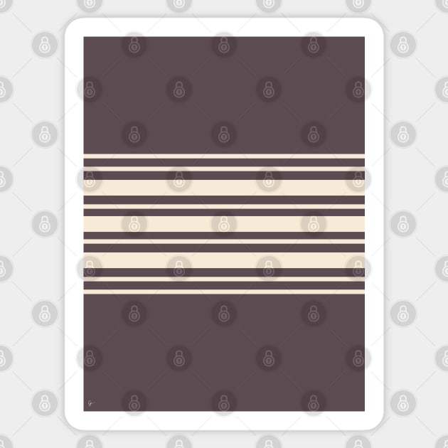 Preppy Retro Stripes - Purple Sticker by lymancreativeco